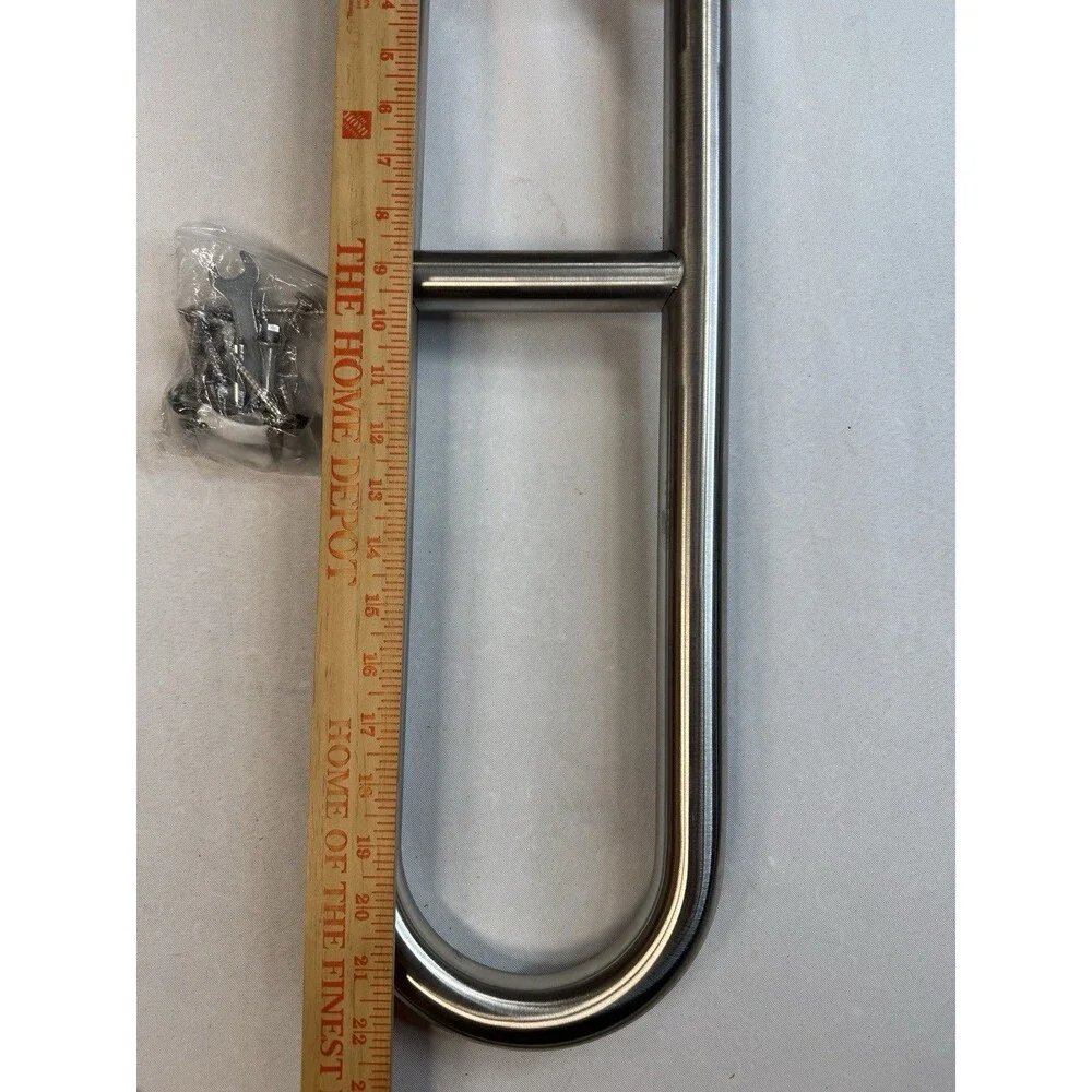 Niffgaff 24 Inch Flip-Up Grab Bar Brushed Stainless Steel Folding Toilet Safety